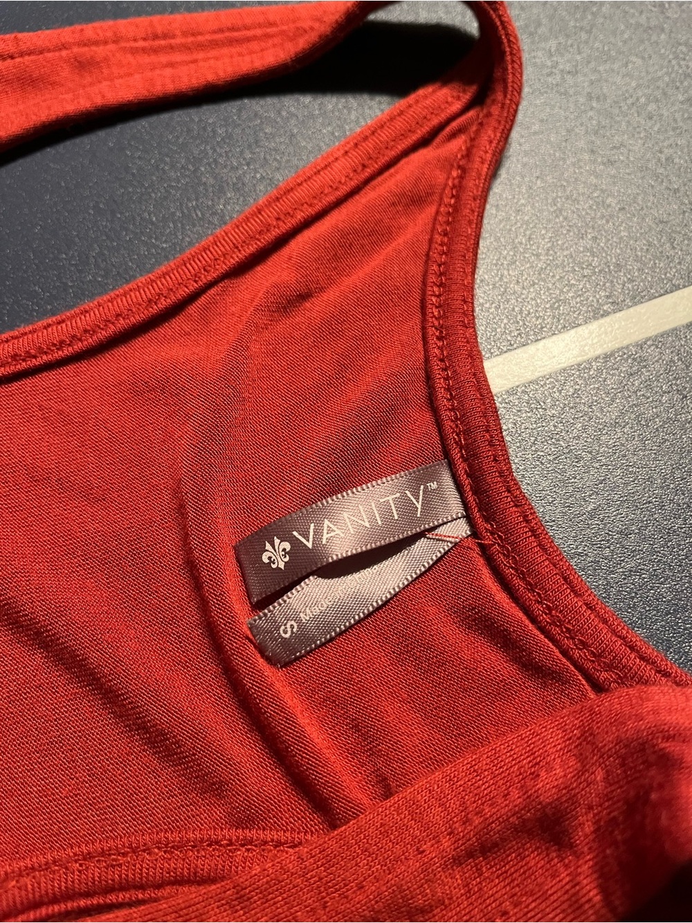Vanity Red Racerback Tank Top - Picture 3 of 5